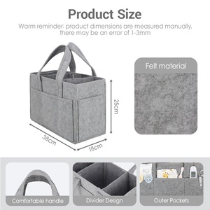 Organizador de Pañales de Fieltro para Viaje, con Asa Larga, Portátil, Plegable, Multifuncional, para Uso Diario de Bebés - Product Image 2