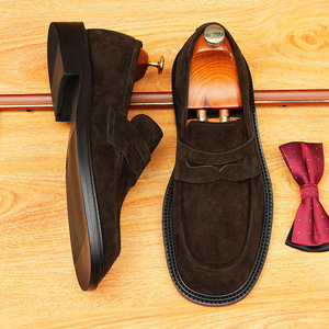 Zapatos Formales de Negocios para Hombre de Alta Calidad, Nuevos, con Suela Gruesa, Punta Redonda, Diseño de Parches, con Cordones, Transpirables, Casuales, para Boda - Product Image 6