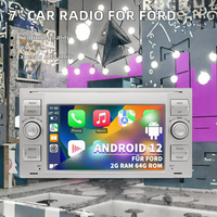 Autoradio multimédia USB 7 pouces pour tableau de bord, CarPlay Android, Ford Focus Mondeo S-max C-max Kuga Galaxy Fiesta Transit, vente en gros