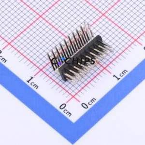 KH-1.27PH90-2X10P-L10.5 Pin Header Bent Lead Through Hole,P=1.27mm Connector 2x10P 1.27mm Pin Header Right Angle Insert - Product Image 1