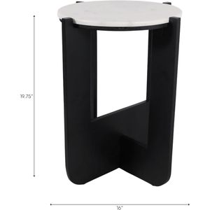 Tavolino moderno con piano in marmo e base a croce per l'arredamento di soggiorno o camera da letto - Product Image 2