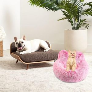Lit pour chat en peluche solide conception d'oreille de chat antidérapant hiver temps froid grotte pour animaux de compagnie confortable lavable nid de chat pour chatons Anulely - Product Image 3