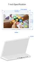 Lecteur publicitaire Android avec écran tactile IPS en forme de L de 7 pouces, tablette PC tout-en-un