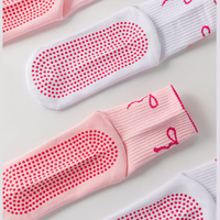 Chaussettes de Pilates en coton tricoté respirant à motif jacquard haute performance et confortables