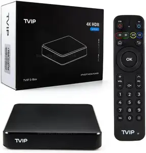 TVIP 605SE 1g 8g 4K、デュアルwifiセットトップボックス付きIPTV 4K HEVC HD tvip605iptvテレビボックス