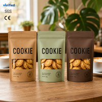 Sachet d'emballage personnalisé pour snacks, imprimé, anti-humidité et écologique, avec fermeture éclair, pour biscuits