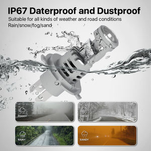 H7 H18 Mini lente Led faro bombilla 80W Canbus 10000LM H4 H19 H8 H11 9005 9006 Auto Led lámpara blanca ventilador diseño accesorios de coche - Product Image 6