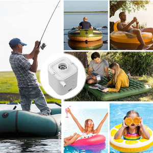 Portable Mini Electric Air Pump White Plastic USB Rechargeable Inflator for Compact <b>Car</b> Motorcycle Single Cylinder - Product Image 4