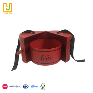 Scatola di fiori di carta d'amore a forma di <span class=keywords><strong>cuore</strong></span> con apertura a doppia porta di lusso di fascia alta per la decorazione di imballaggi per confezioni di fiori di gioielli regalo - Product Image 3