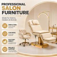 Table de soin esthétique JOXIN avec coussin à panneaux cousus et courbe ergonomique pour cliniques esthétiques professionnelles