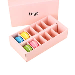 Tiroir Rectangle pliable de luxe pour ranger 12 Macarons, boîte-cadeau pour le fournisseur <span class=keywords><strong>Laduree</strong></span>, avec séparation de papier - Product Image 5