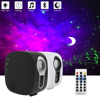 Projecteur Ciel Étoilé Sans Fil LED, Lampe de Nuit, Projecteur Galaxie Nébuleuse Océan, Haut-parleur Musical, Projecteur d'Étoiles avec Contrôle, Lampe de Nuit Lune