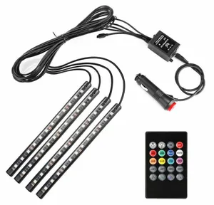 Accendisigari produttore USB 4 * 12SMD 5050 flessibile ricaricabile LED striscia decorativa impermeabile