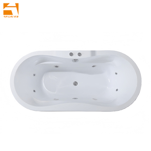 Baignoire contemporaine à jets autoportante en acrylique UPC 765-C Jaccuzzies ovales autonomes de vidange d'extrémité de trempage pour hôtels appartements - Product Image 3