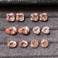 EMEJEWE OEM Saphir rose de laboratoire taille brillant, pierre précieuse en vrac à effet de jeu de couleurs/feu pour la création de bijoux personnalisés en argent et or 9K-18K