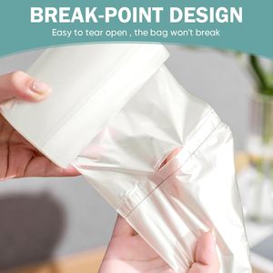 4 Gallon <b>Small</b> <b>White</b> Trash <b>Bags</b>, 100 Count Leakproof Unscented Garbage <b>Bags</b>, Disposable Mini Trash Can Liners for Bathroom - Product Image 3