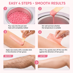 17 Anni di Esperienza nella Produzione di Perle di Cera Depilatoria Personalizzate per <span class=keywords><strong>Viso</strong></span> e Zona Bikini, Rimozione Peli con Risultati per 6 Settimane, Testate Dermatologicamente - Product Image 6