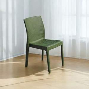 Wholesale Square-Shaped Mesh Molded Plastic Chair with Durable Plastic Base, Stackable Lightweight - Product Image 3