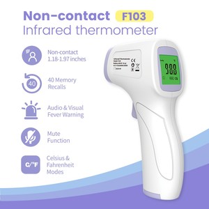 AOJ Medical LCD Digital Termômetro Infravermelho Testa Sem Contato com 0.1C Precisão e 32 Memória para Adultos e Crianças - Product Image 2