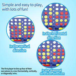 ITTL Đồ chơi Trò chơi giáo dục kết nối 4 cho <span class=keywords><strong>2</strong></span> người chơi nhựa mini bảng trò chơi - Product Image 2