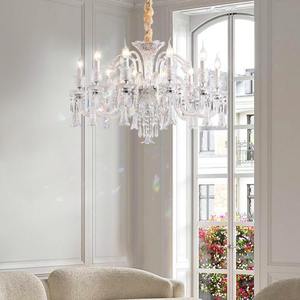 Décoration d'intérieur Lustre en cristal doré, chandelier à LED suspendu pour salon, lampe de plafond de luxe - Product Image 6