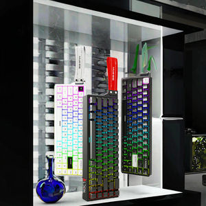 LDON sakelar magnetik 68 tombol <span class=keywords><strong>Keyboard</strong></span>, 8000Hz kabel USB RGB PBT kunci untuk PC Gaming baru aluminium Aloi mekanis untuk Desktop - Product Image 1