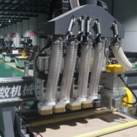 Machine de gravure et de découpe CNC à plusieurs broches avec transmission par engrenages, table à vide, contrôle Mach3 NC Studio PLC