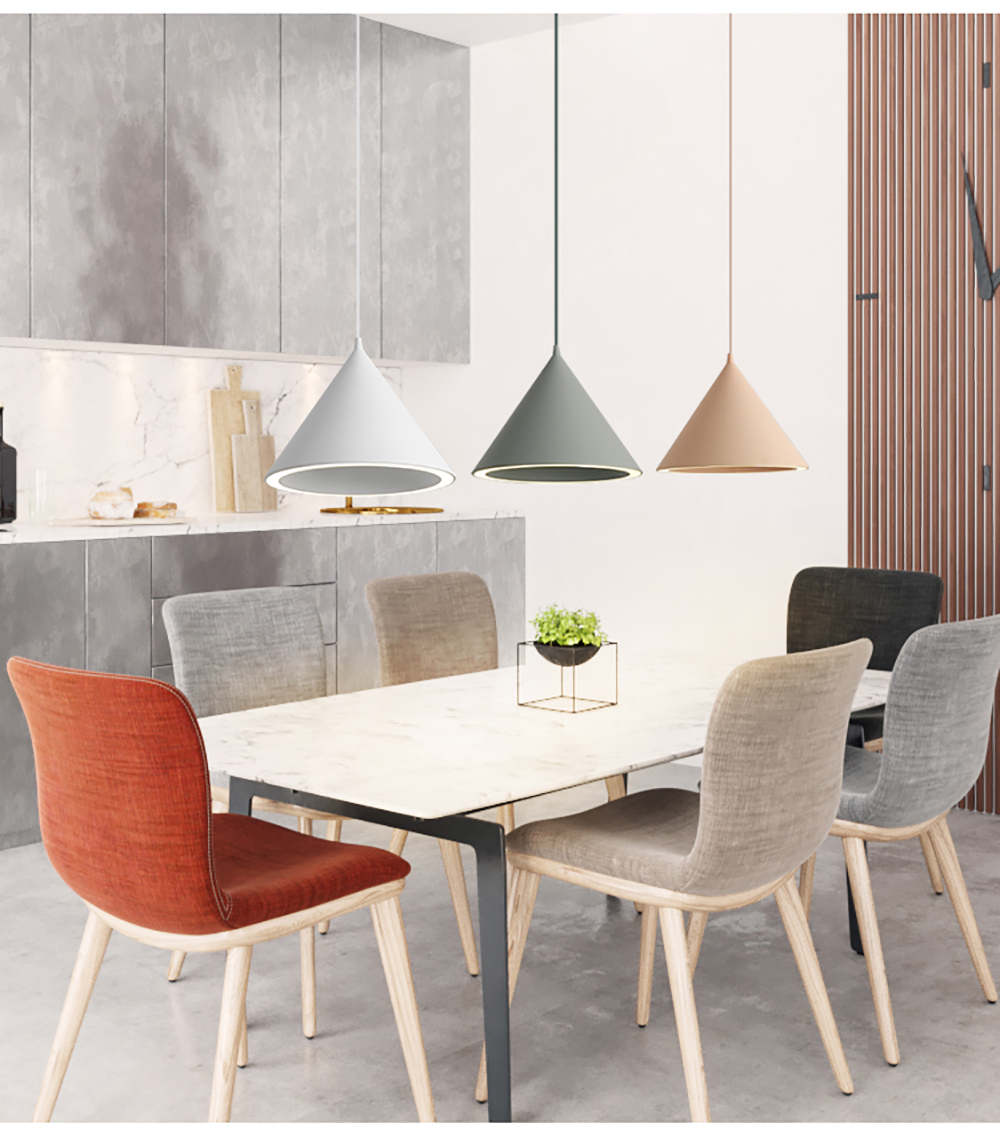 Modern Creative Macaron Chandeliers Single Colorful Metal Cover Ceiling Decorative Dining Pendant Lamp Wrought Iron Lamp Shade
