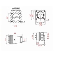 WS16K2BZ WEIPU 2B Contacts Metal Panel Mount Aviation Socket Zinc Alloy Thread Lock Circular Connector For Automation Equipment