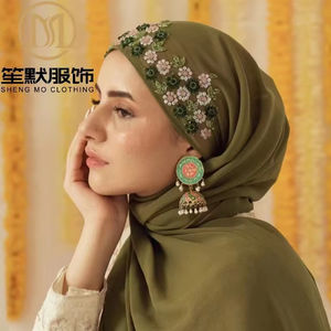 2024 New Arrival Heavy Industry High Quality Chiffon Embroidered <strong>Hijab</strong> Spring Summer Autumn Winter Available Muslim Ladies <strong>Hijab</strong> - Product Image 2