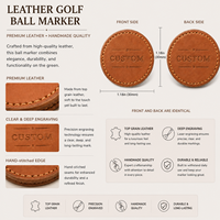 Etiqueta de Cuero para Bolsa de Golf, Color Marrón y Negro, Personalizada con Nombre, Letra o Logotipo, Impresión UV, Accesorio de Golf Personalizado, Venta al Por Mayor OEM ODM