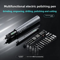 JCPROTX Jca-014 Stylo perceuse à ongles électrique 18 en 1, mini perceuse, kit de 18 embouts, affichage numérique, ensemble d'outils de polissage pour nail art et bijoux