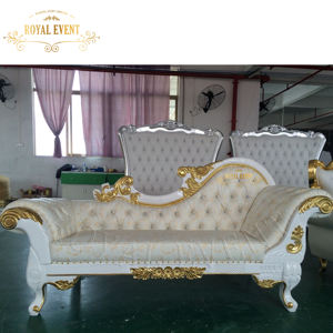 Chaises <span class=keywords><strong>de</strong></span> mariage modernes pour <span class=keywords><strong>la</strong></span> mariée et le marié, canapé en bois, chaise <span class=keywords><strong>de</strong></span> trône royale pour événements, mobilier - Product Image 4