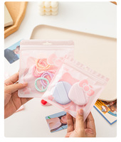 Sacs refermables pour chatons, sacs à bijoux, sacs à cosmétiques, sacs de rangement, sacs refermables en plastique, sacs d'emballage pour nail art à motifs de dessins animés