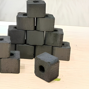 Maceta de Bloques de Carbón Negro, Cubo de Piedra Decorativo con Drenaje para Raíces de Plantas de Interior - Product Image 4