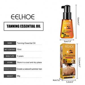 Aceite Autobronceador Herbal de Larga Duración, 70 ml, Bronceado Natural, Loción Protectora para la Piel, <span class=keywords><strong>Bronceador</strong></span> Corporal para Solárium y Playa, Aceite Sexy - Product Image 6