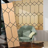 Panneaux muraux 3D légers au design unique, en placage de bois, insonorisants, pour salon, chambre et couloir