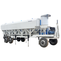 Mini silo mobile horizontal compact de 10T, 20T, 30T pour le stockage du ciment avec alimentateur à vis sans fin à 360 degrés