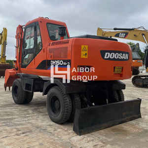 Doosan scavatrice a ruote e escavatore DH150W-7 di seconda mano 4 ruote gomma gomma movimento terra macchinari - Product Image 3