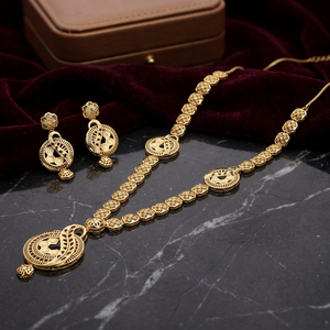 Wholesale Fashion Jewelry 14K 18K 24K <b>Gold</b> Filled Turkish <b>Jewellery</b> Oro Joyeria, Traditional Floral Design Turkish Long Jewelry - Product Image 4