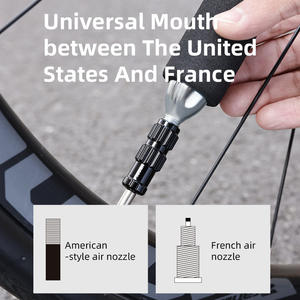 Pompe à vélo CO2, Kit de gonflage rapide portable, pompe à vélo en alliage d'aluminium pour AV/FV, sans cylindre de gaz, accessoires de vélo VTT - Product Image 6