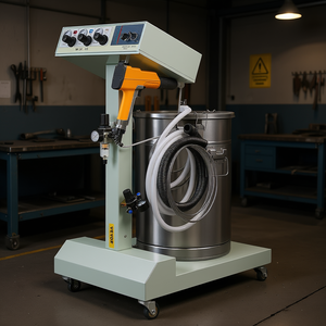 Machine de revêtement en poudre DB 40W 50L avec pistolet de pulvérisation 550g/min pour revêtement métallique, équipement industriel, fonctionnement manuel 220V - Product Image 2