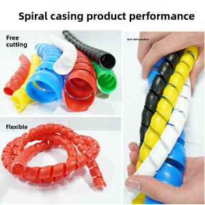 Gaine spirale multi-tailles 5mm 10mm 20mm pour câbles, organisateur de fils en plastique, tube de gestion de cordons - Product Image 3
