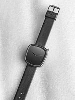 Jam Tangan TOMI T077 New Square Quartz Desain Sederhana Tanpa Skala Tampilan Jam Tangan Tali Kulit Kaca Alloy Jam Tangan Modis