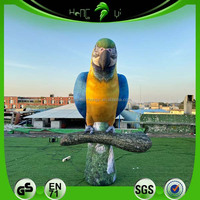 Perroquet gonflable réaliste avec souffleur intégré, tissu Oxford, oiseau gonflable pour événements sur le thème des animaux