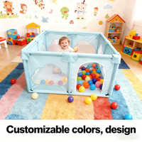 Box per Bambini Unisex in Tessuto Oxford con Lati in Rete Sicura, Design Pieghevole Portatile per Bambini - Uso Interno/Esterno, Logo Personalizzabile Disponibile