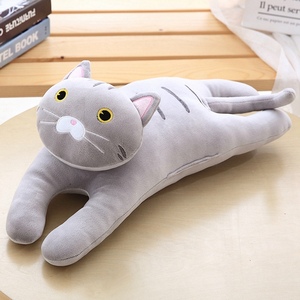 Super morbido peluche cartone animato animale accovacciato postura nera gatto bambola ragazza cuscino per dormire studente personalizzato cuscino per il pisolino - Product Image 2