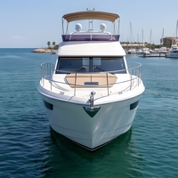 Yacht à moteur en fibre de verre FRP de 50 pieds (15 m), 3 cabines, 2 salles de bain, croiseur à flybridge, moteur diesel double 425 CV, classe III CCS, fabricant