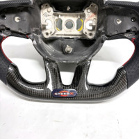 Volant en fibre de carbone noir de haute qualité pour Dodge Challenger Hellcat SRT Charger Grand Cherokee