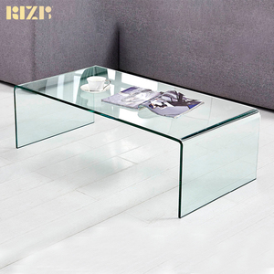 Mesa de centro de diseño de cristal superior transparente templado completo estilo Simple Natural mesa de centro de diseño de 12Mm de grosor moderna para Hotel hogar banquete Villa, etc, - Product Image 1